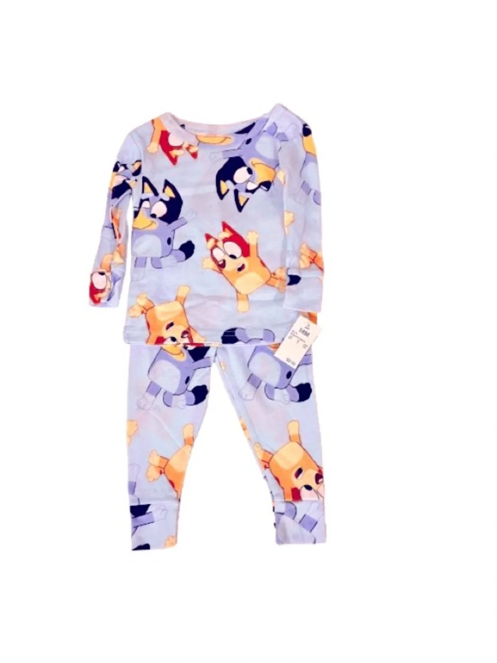 🆕- Toddler Set/2 Snug Fit Bluey Cotton Pajama Set - Blue 4T